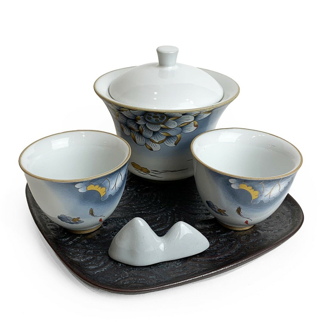 Чайный сервиз Ча Бао "Привязанность", керамика, 200/100 мл, 4 предмета