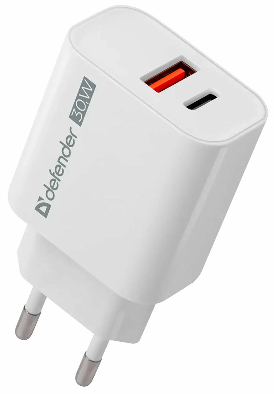 Сетевое ЗУ Defender UPA-130 USB-C/PD30W+USB-A/QC3.0