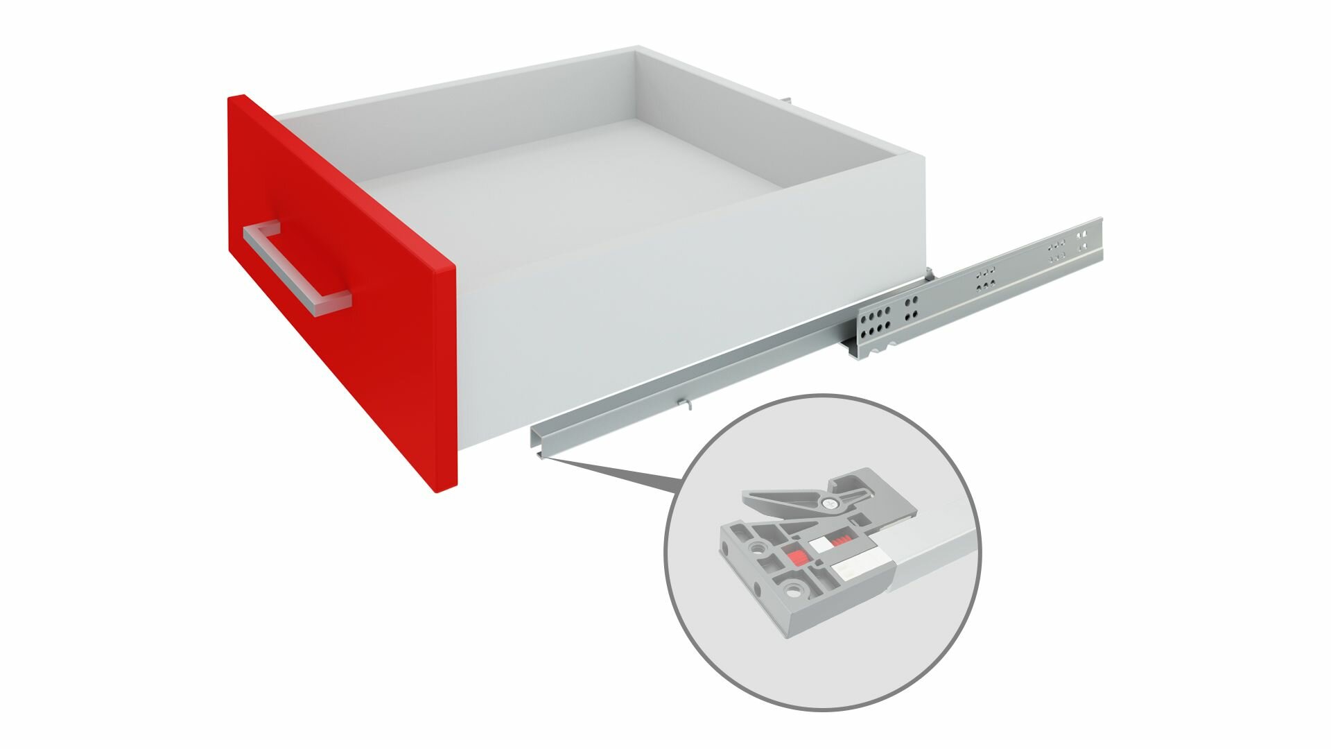 Направляющие скрытого монтажа В-Slide DB8882Zn/450, цинк
