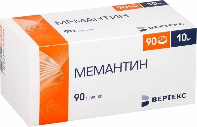 МемантинВертекс таблетки покрытые пленочной оболочкой 10 мг 90 шт
