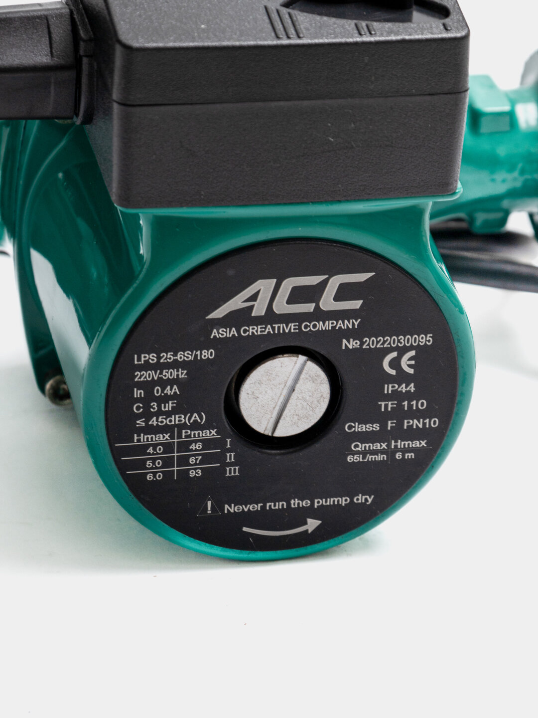 Циркуляционный насос ACC LPS25-6S/180, чистая вода, 3 скорости, 93 Вт — фото 1