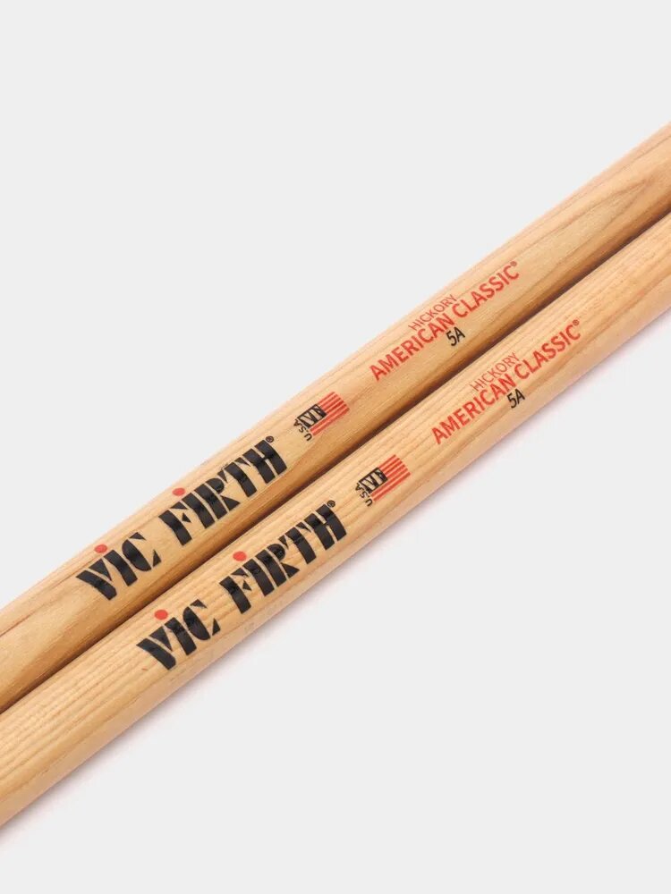 Барабанные палочки Vic Firth 5A, деревянный наконечник, белые , грецкий орех универсальный выбор для начинающих и профессионалов