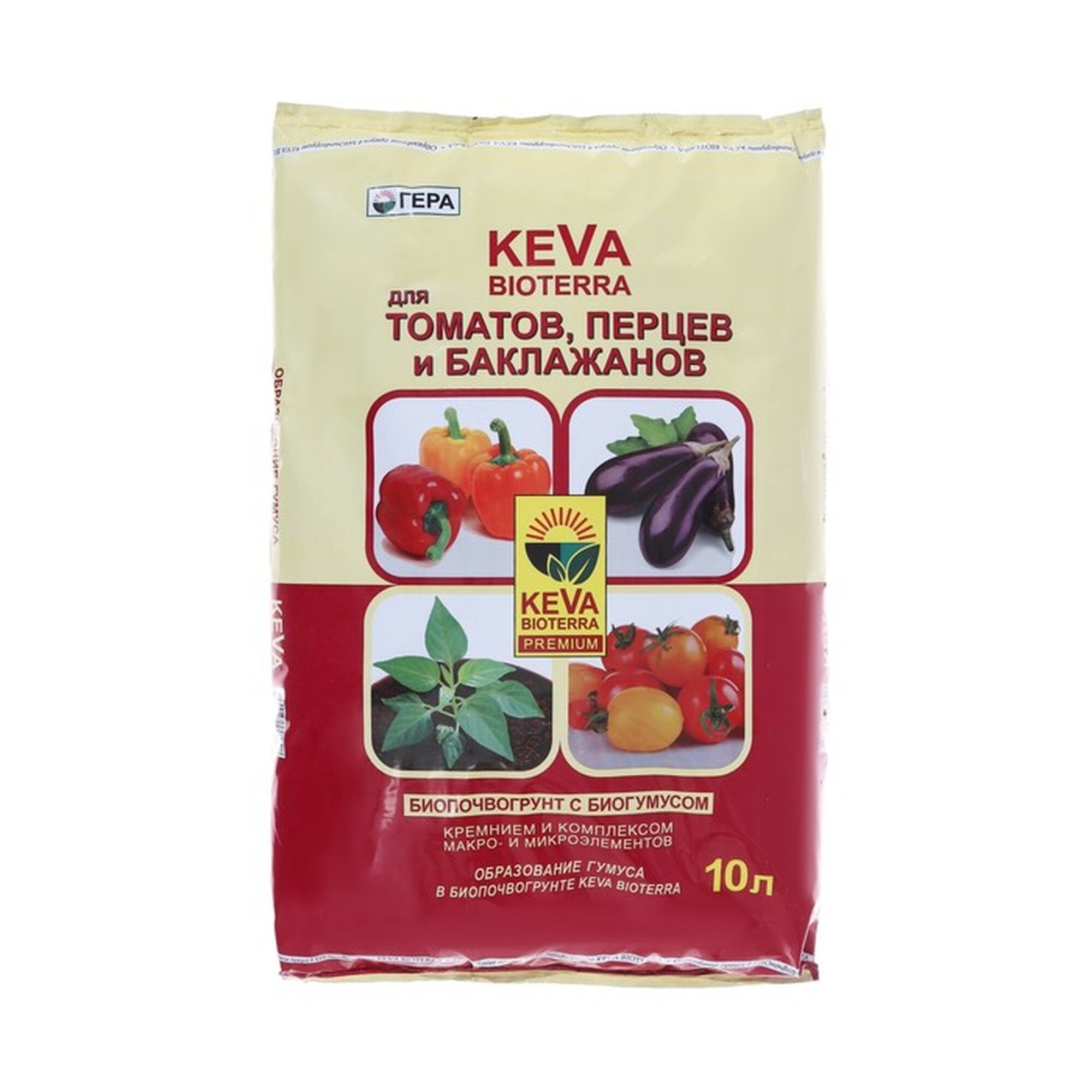 Почвогрунт KEVA BIOTERRA для Томатов и Перцев 10 л