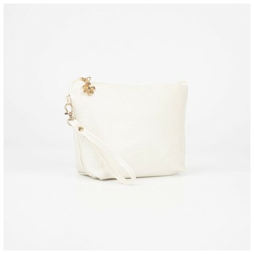 фото Косметичка на молнии, цвет белый