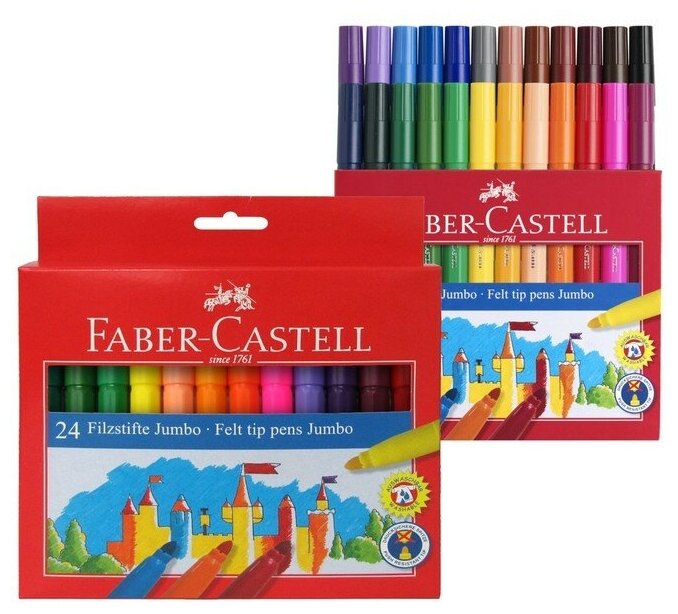 Фломастеры Faber-Castell 24 шт. JUMBO - фото №15