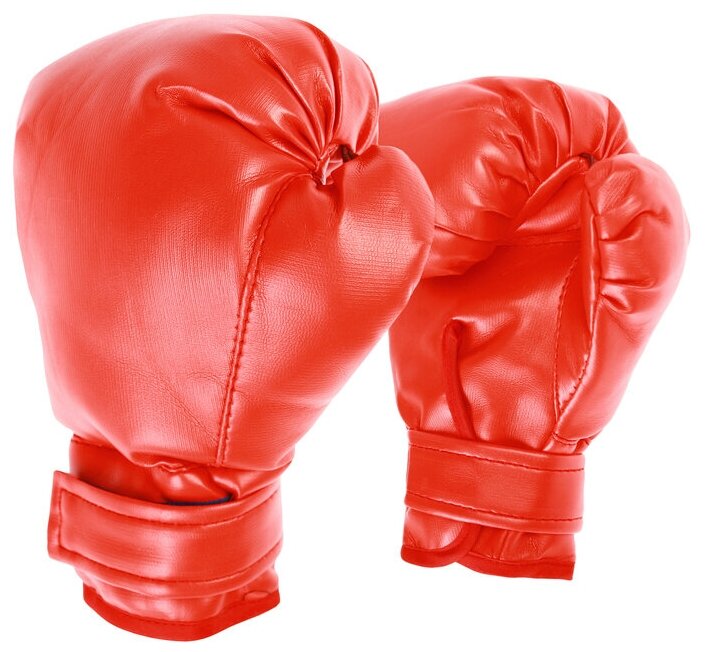 Перчатки боксёрские детские, цвет красный, размер 4 oz