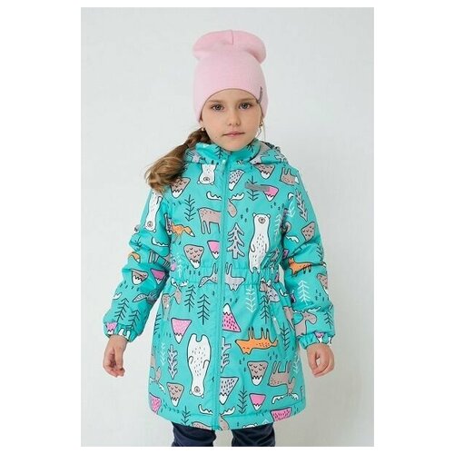 фото Куртка crockid для девочек, демисезон/зима, размер 92, бирюзовый