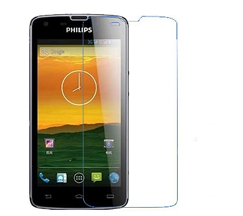 Защитная пленка MyPads (только на плоскую поверхность экрана НЕ закругленная) для телефона Philips Xenium W832 глянцевая