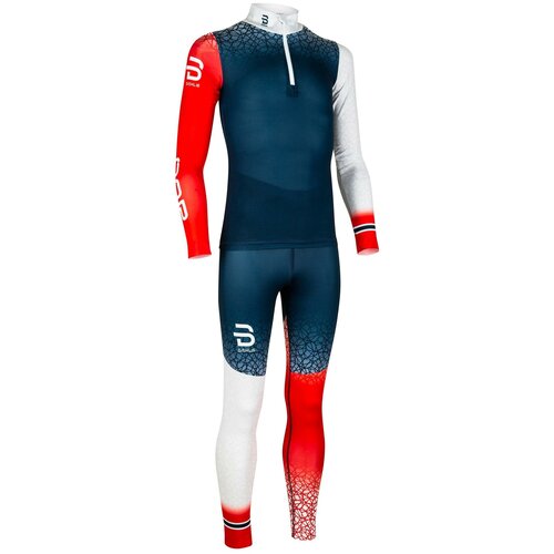 фото Комбинезон беговой bjorn daehlie racesuit 2-piece oberstdorf jr norwegian flag (рост:140)