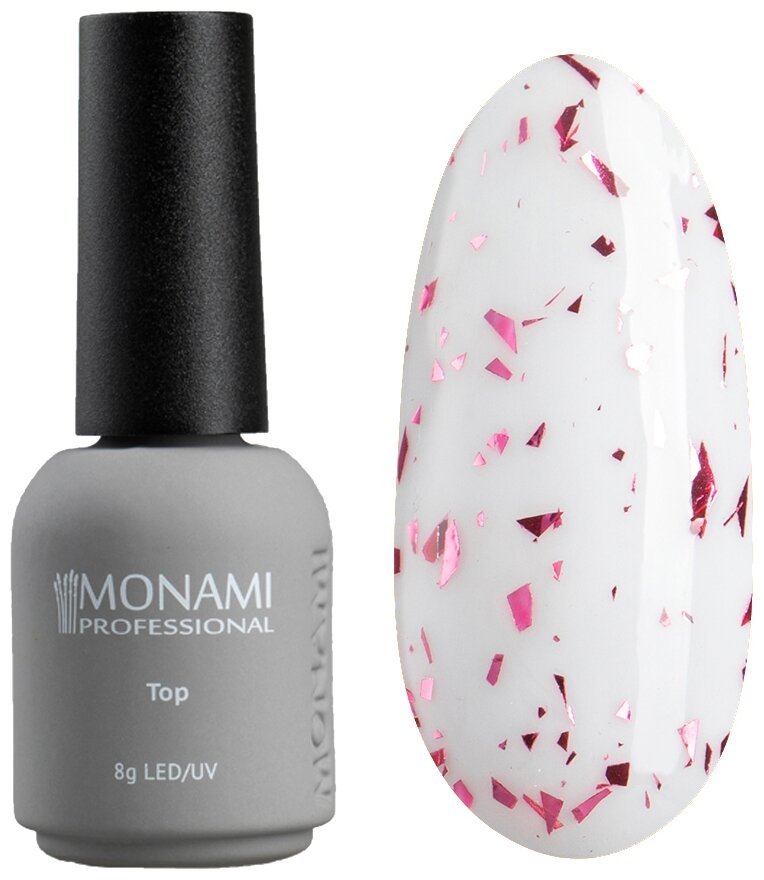 Monami, Super Shine Top Potal Pink Gold, 8 г.