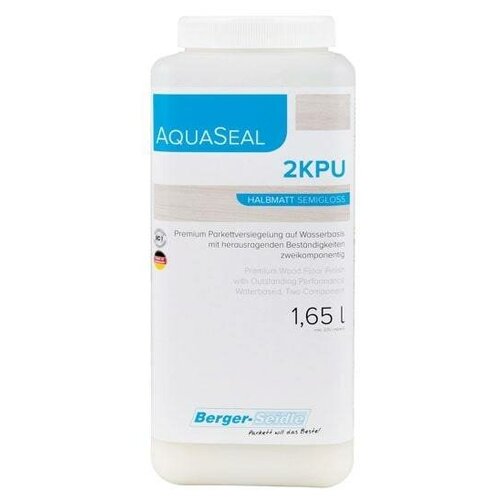 Лак Berger Aqua-Seal 2KPU полуматовый (1,65л) двухкомпонентный полиуретановый