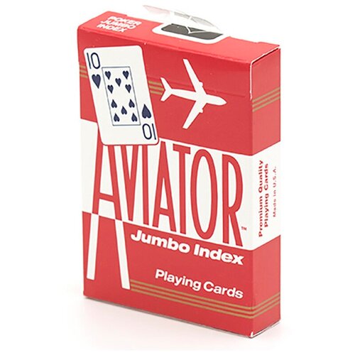 Игральные карты Aviator Jumbo Index (Красные)