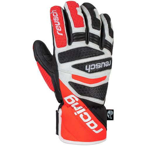 фото Перчатки горнолыжные reusch 2021-22 worldcup warrior dh black/white/fluo red (inch (дюйм):9,5)