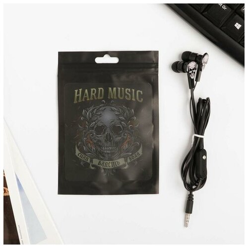 фото Like me наушники вакуумные в пакете hard music, с микрофоном, 10x15 см