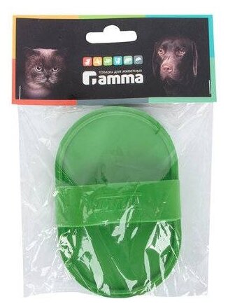 Щетка Gamma для собак резиновая овальная малая, 12.5*8см - фото №3