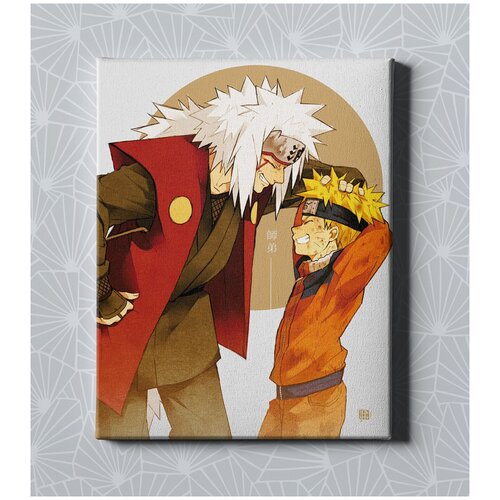 Интерьерный постер на стену для дома, в подарок / Картина на холсте для интерьера - Аниме Наруто , размер 30х40см