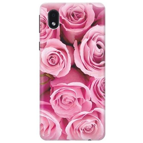 фото Ультратонкий силиконовый чехол-накладка для samsung galaxy a01 core с принтом "букет роз" gosso