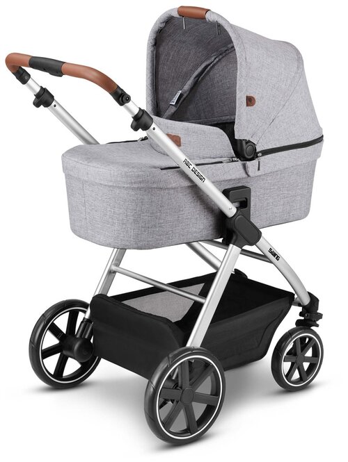 Универсальная коляска ABC-Design Swing 2 в 1, graphite grey, цвет шасси: серебристый
