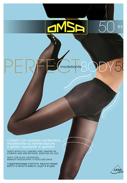 Колготки  Omsa Perfect Body, 50 den, 2 шт., размер 4, черный