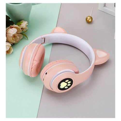 Беспроводные наушники со светящимися ушками CAT ear цвет розовый 120100₽