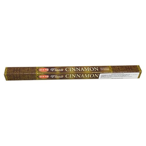 Купить Благовония HEM Flora Masala Cinnamon (Корица), четырехгранник, 8 палочек, коричневый