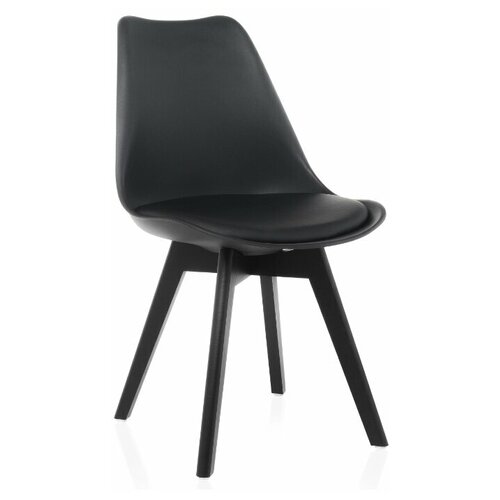 фото Обеденный стул woodville bonus black / black 1 шт