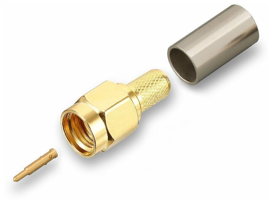 Обжимной разъем SMA-male (штекер) для кабеля RG-58