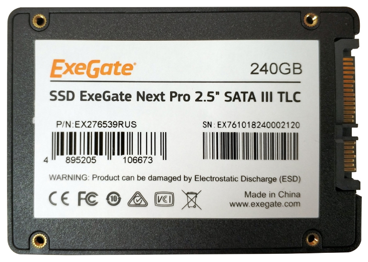 Твердотельный накопитель ExeGate 240 ГБ SATA UV500TS240 (EX276539RUS) - фото №2