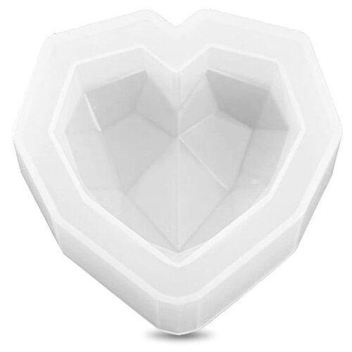 силиконовый молд подвеска друза сердце 8x7см epoxy master Силиконовый молд Epoxy Master абстрактное сердце, 9х9 см