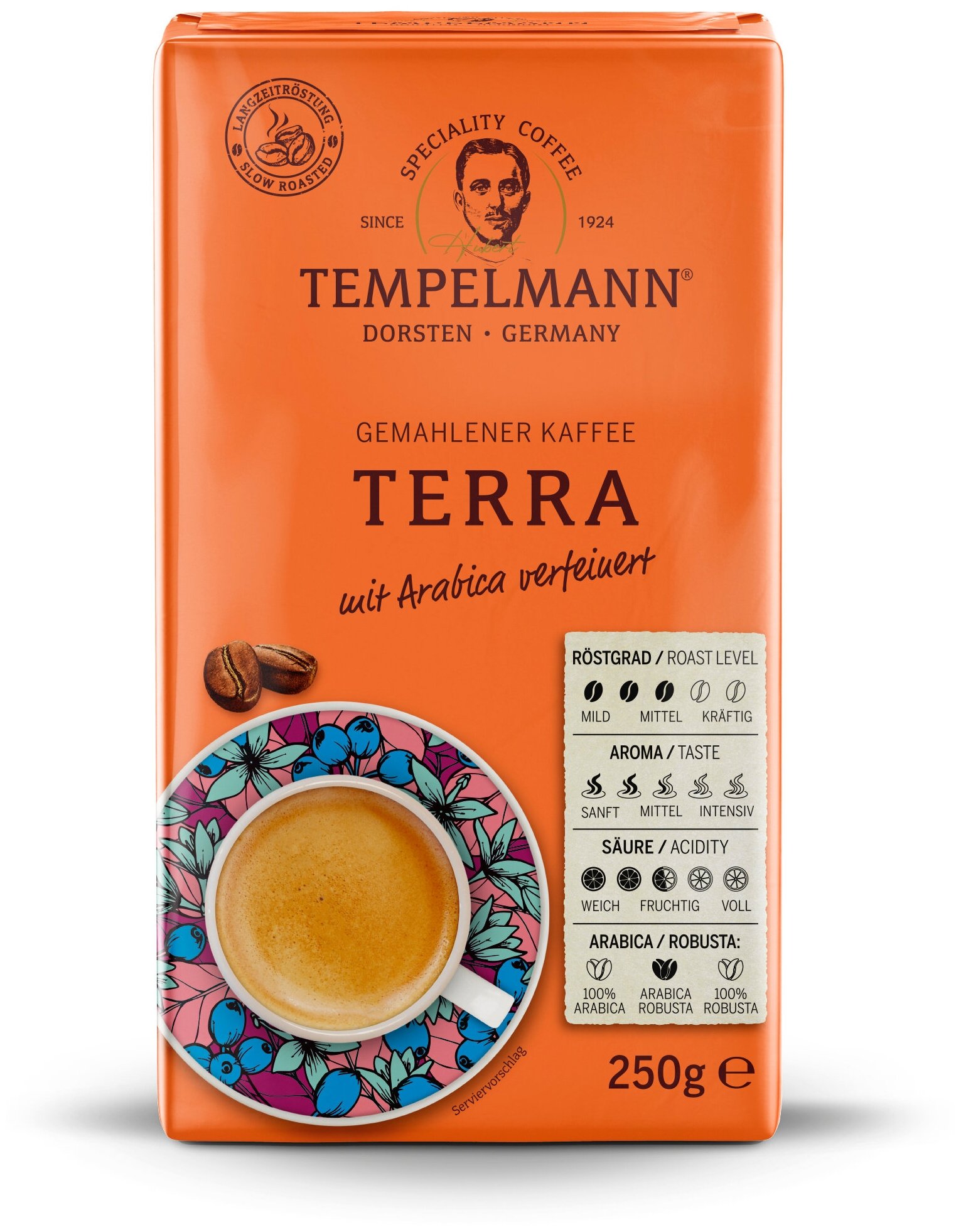 Кофе молотый Tempelmann Terra, 250 г. - фотография № 1