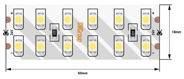 SWG Светодиодная лента SWG3240-24-19.2-WW - фотография № 1