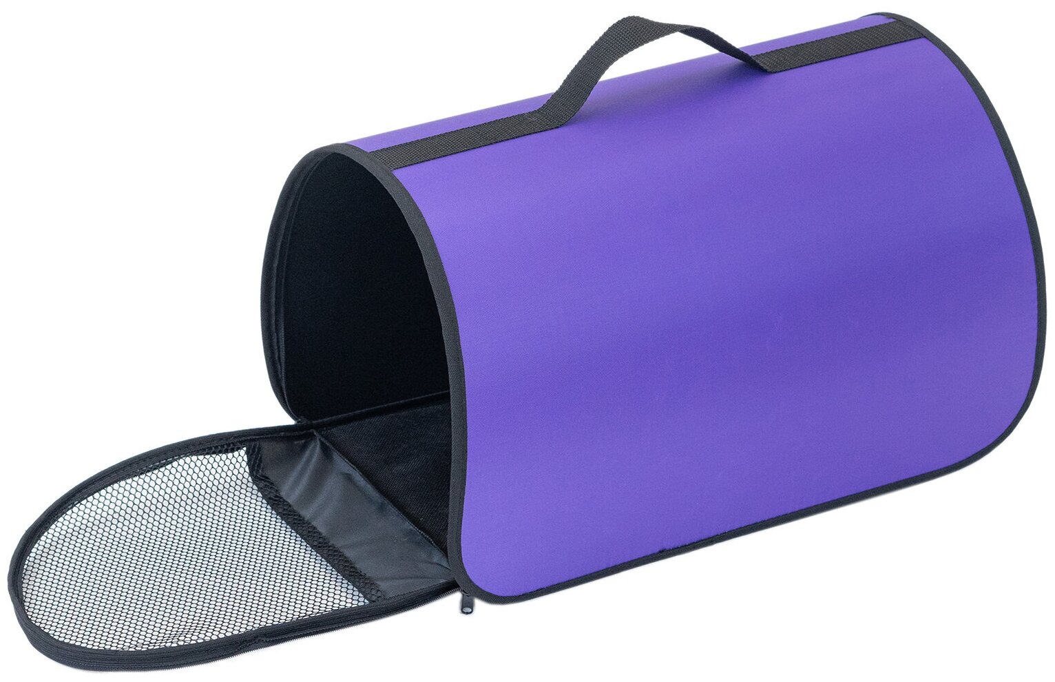 Переноска сумка жёсткая PetTails №3 45 х 26,5 х 26,5см (нейлон однотонный, пластик), фиолетовая - фотография № 1