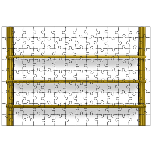 фото Магнитный пазл 27x18см."книжные полки, стойка, полки" на холодильник lotsprints