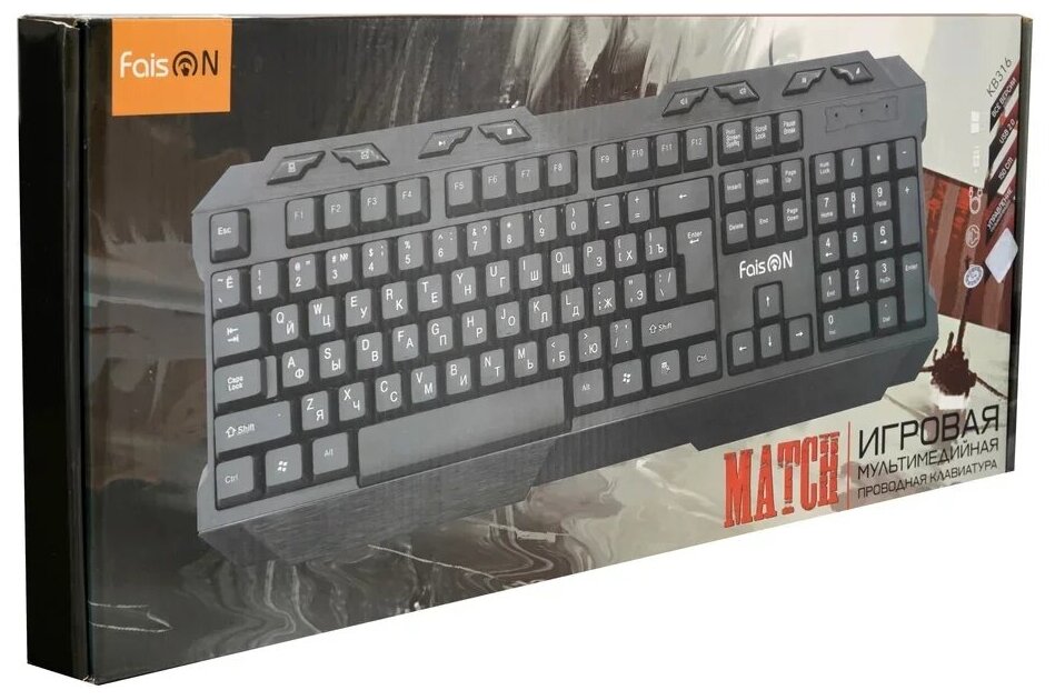 Клавиатура проводная FaisON Verge KB316 чёрный