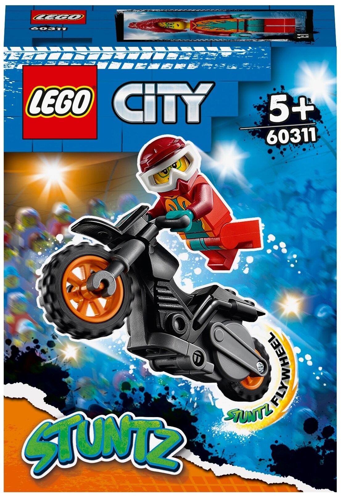 Конструктор LEGO LEGO City Stuntz 60311 Огненный трюковый мотоцикл, 11 дет.