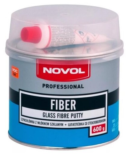 Шпатлевка со стекловолокном Novol Fiber 0,6кг 1222