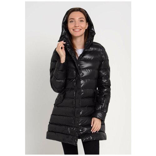 фото  куртка parrey, демисезон/зима, средней длины, силуэт полуприлегающий, размер m, черный
