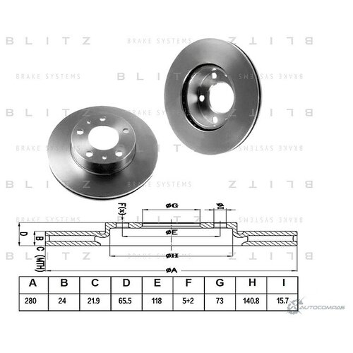 фото Диск тормозной blitz bs0120