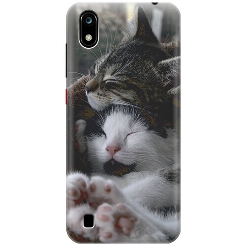фото Силиконовый чехол на zte blade a7 2019 / зте блейд а7 2019 с принтом "отдыхающие котики" gosso