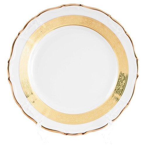 Набор тарелок Thun Мария Луиза Золотая лента Ivory 19см (6 шт)