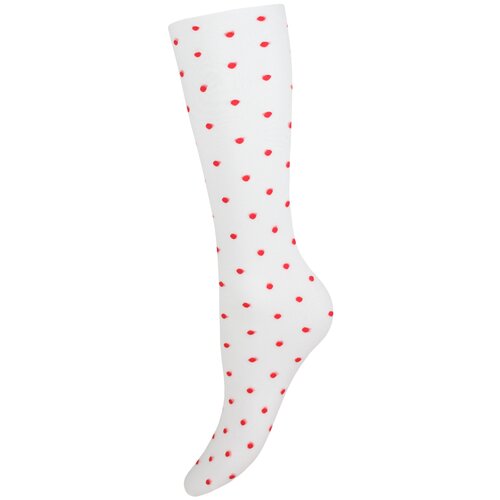 фото Носки женские mademoiselle confetti (c.) white/red (белый/красный) unica