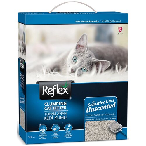 Комкующийся наполнитель Reflex Unscented для чувствительных кошек, 10л, 1 шт.