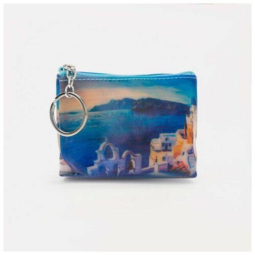 фото Кошелёк на молнии, цвет синий