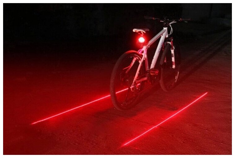 Задний фонарь на велосипед боковые линии