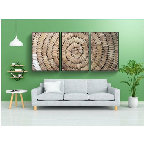 фото Набор модулных постеров для интерьера "корзина, текстура, шаблон" 60x90 см. в тубусе, без рамки lotsprints