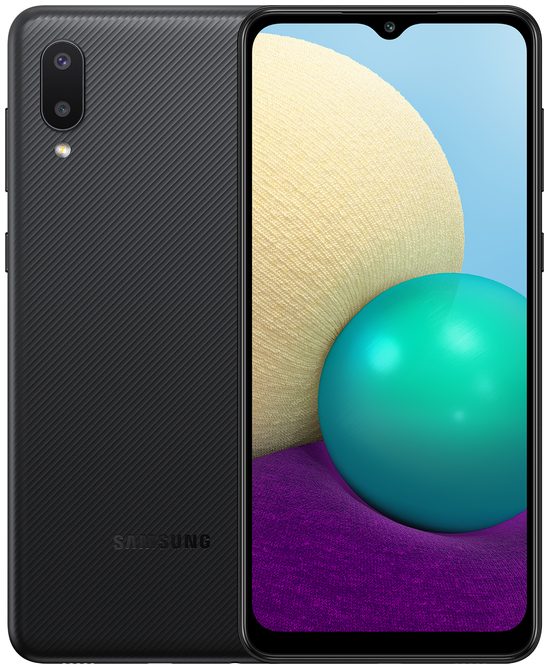 Смартфон Samsung Galaxy A02 SM-A022 32ГБ, черный (sm-a022gzkbser)