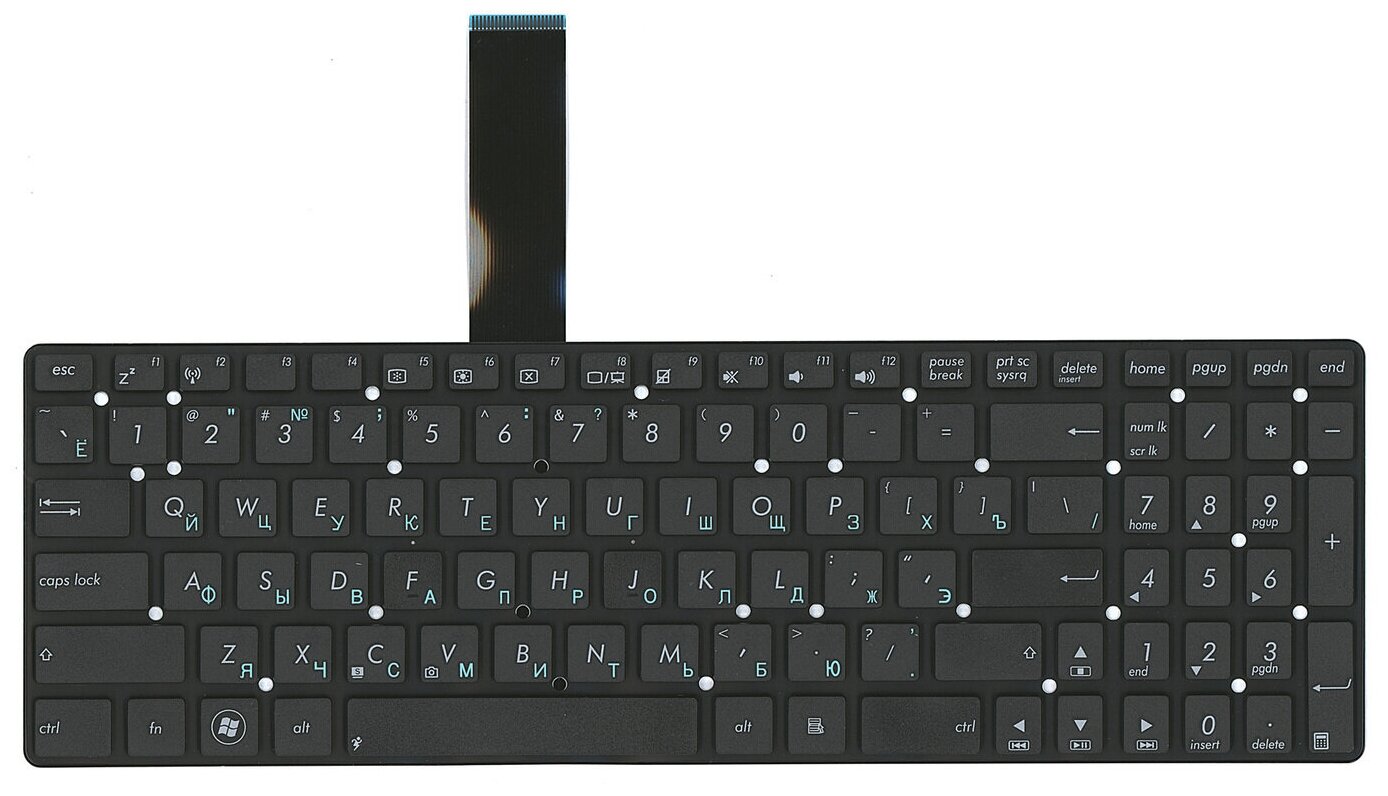 Клавиатура для ноутбука Asus K55 A55 NSK-UG90R 0KN0-M21RU13 AEKJB700010 без рамки код mb005773
