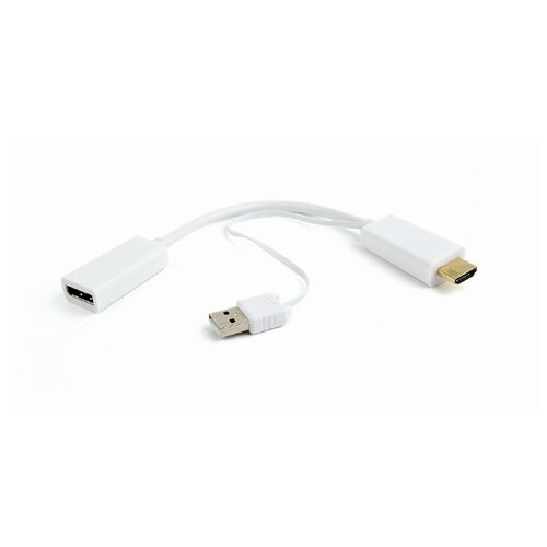 Конвертер Cablexpert DSC-HDMI-DP-W, 0.15 м, white цифровой конвертер gembird cablexpert hdmi vga dsc hdmi vga 001