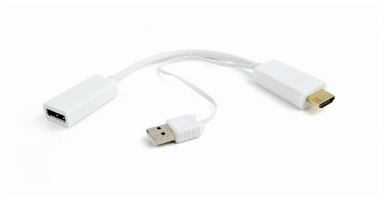 DisplayPort (dp) Gembird Cablexpert Hdmi - DisplayPort HD19M+USBxHD20F White Dsc-hdmi-dp-w .