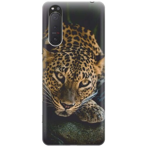 фото Силиконовый чехол на sony xperia 5 ii / сони иксперия 5 2 с принтом "загадочный леопард" gosso